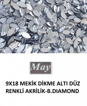 9X18 MEKİK DİKME ALTI DÜZ RENKLİ AKRİLİK-B.DIAMOND