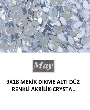 9X18 MEKİK DİKME ALTI DÜZ RENKLİ AKRİLİK-CRYSTAL