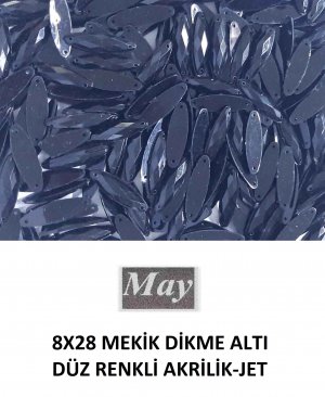 8X28 MEKİK DİKME ALTI DÜZ RENKLİ AKRİLİK-JET