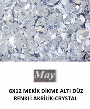 6X12 MEKİK DİKME ALTI DÜZ RENKLİ AKRİLİK-CRYSTAL
