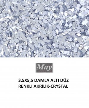 3,5X5,5 DAMLA ALTI DÜZ RENKLİ AKRİLİK-CRYSTAL
