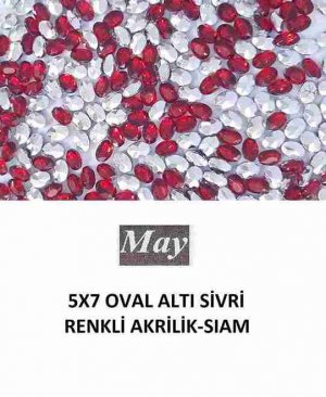 5X7 OVAL ALTI SİVRİ RENKLİ AKRİLİK-SIAM