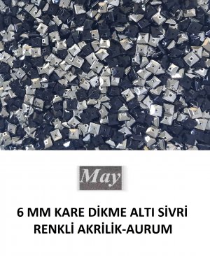 6 MM KARE DİKME ALTI SİVRİ RENKLİ AKRİLİK-AURUM