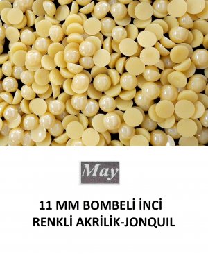 11 MM BOMBELİ İNCİ RENKLİ AKRİLİK-JONQUIL