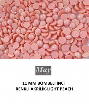 11 MM BOMBELİ İNCİ RENKLİ AKRİLİK-LIGHT PEACH
