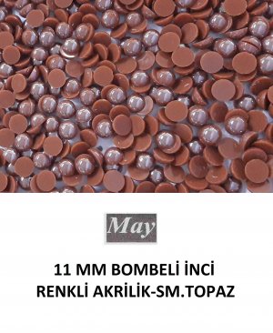 11 MM BOMBELİ İNCİ RENKLİ AKRİLİK-SM.TOPAZ