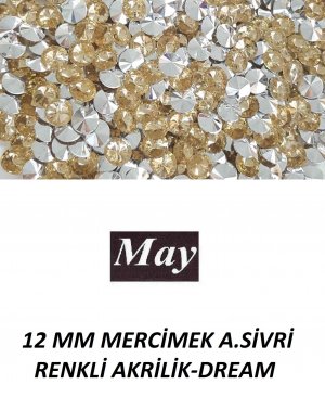 12 MM MERCİMEK ALTI SİVRİ RENKLİ AKRİLİK-DREAM