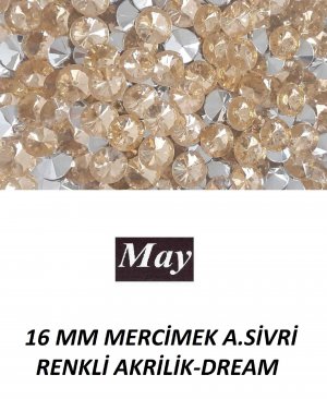 16 MM MERCİMEK ALTI SİVRİ RENKLİ AKRİLİK-DREAM