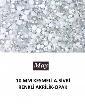 10 MM KESMELİ ALTI SİVRİ RENKLİ AKRİLİK-OPAK