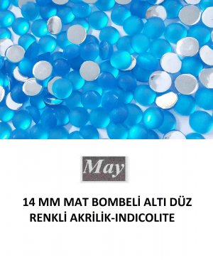 14 MM MAT BOMBELİ ALTI DÜZ RENKLİ AKRİLİK-INDICOLITE