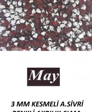 3 MM KESMELİ ALTI SİVRİ RENKLİ AKRILIK-SIAM