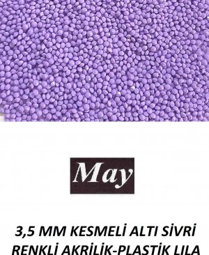 3,5 MM KESMELİ ALTI SİVRİ RENKLİ AKRİLİK-PLASTİK LILA