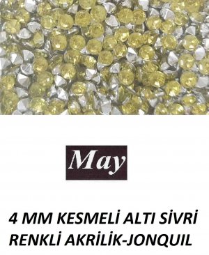 4 MM KESMELİ ALTI SİVRİ RENKLİ AKRİLİK-JONQUIL