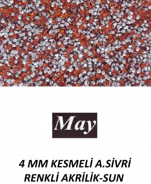 4 MM KESMELİ ALTI SİVRİ RENKLİ AKRİLİK-SUN