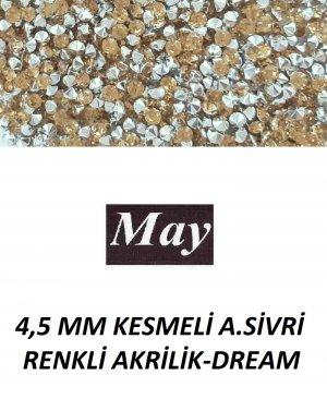 4,5 MM KESMELİ ALTI SİVRİ RENKLİ AKRİLİK-DREAM