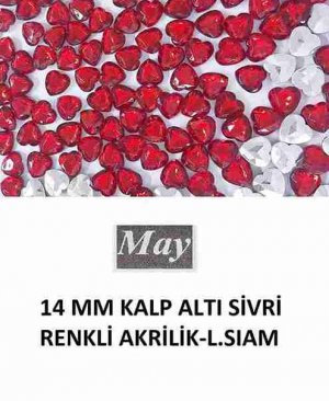 14 MM KALP ALTI SİVRİ RENKLİ AKRİLİK-LIGHT SIAM