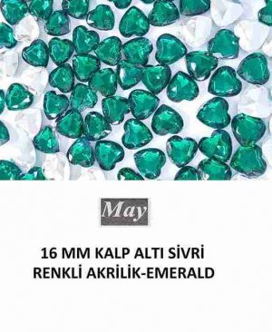 16 MM KALP ALTI SİVRİ RENKLİ AKRİLİK-EMERALD
