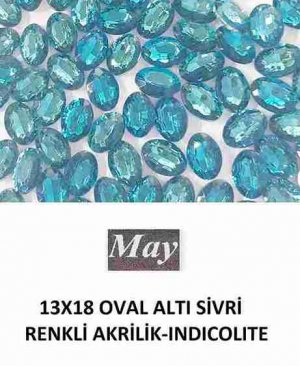 13X18 OVAL ALTI SİVRİ RENKLİ AKRİLİK-INDICOLITE