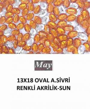 13X18 OVAL ALTI SİVRİ RENKLİ AKRİLİK-SUN