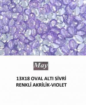 13X18 OVAL ALTI SİVRİ RENKLİ AKRİLİK-VIOLET