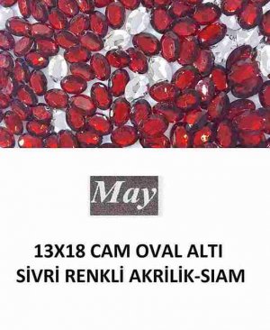 13X18 OVAL ALTI SİVRİ RENKLİ AKRİLİK-SIAM