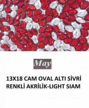 13X18 OVAL ALTI SİVRİ RENKLİ AKRİLİK-LIGHT SIAM