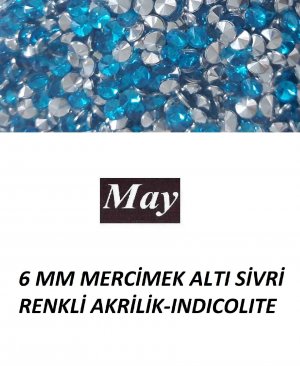 6 MM MERCİMEK ALTI SİVRİ RENKLİ AKRİLİK-INDICOLITE