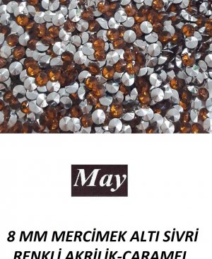 8 MM MERCİMEK ALTI SİVRİ RENKLİ AKRİLİK-CARAMEL