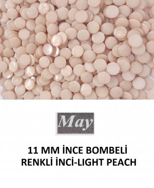 11 MM İNCE BOMBELİ RENKLİ İNCİ-LIGHT PEACH