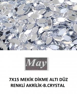 7X15 MEKİK DİKME ALTI DÜZ RENKLİ AKRİLİK-B.CRYSTAL