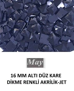 16 MM ALTI DÜZ KARE DİKME RENKLİ AKRİLİK-JET
