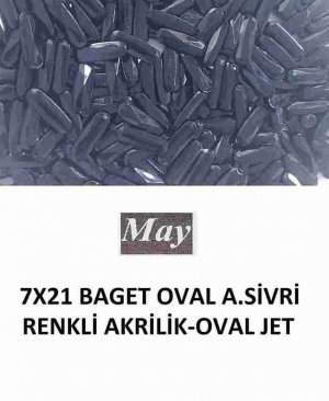 7X21 BAGET OVAL ALTI SİVRİ RENKLİ AKRİLİK-OVAL JET