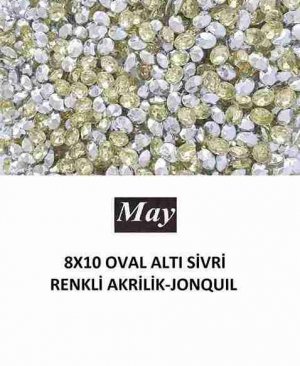 8X10 OVAL ALTI SİVRİ RENKLİ AKRİLİK-JONQUIL