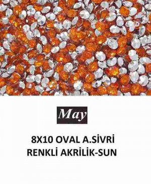 8X10 OVAL ALTI SİVRİ RENKLİ AKRİLİK-SUN