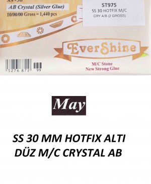 SS 30 MM HOTFIX ALTI DÜZ M/C CRYSTAL AB