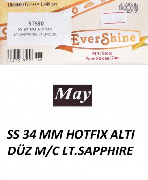 SS 34 MM HOTFIX ALTI DÜZ M/C LT.SAPPHIRE