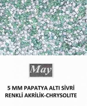 5 MM PAPATYA ALTI SİVRİ RENKLİ AKRİLİK-CHRYSOLITE