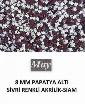 8 MM PAPATYA ALTI SİVRİ RENKLİ AKRİLİK-SIAM