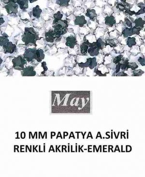 10 MM PAPATYA ALTI SİVRİ RENKLİ AKRİLİK-EMERALD