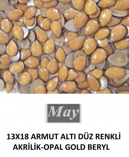 13X18 ARMUT ALTI DÜZ RENKLİ AKRİLİK-OPAL GOLD BERYL